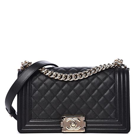 chanel boy flap bag caviar|BOY CHANEL .